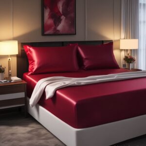 Mulberry Satin silk Fitted Bedsheet with 2 pillow cover set
